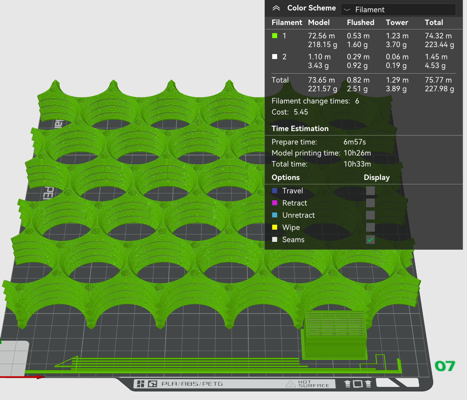 Stacked board segments